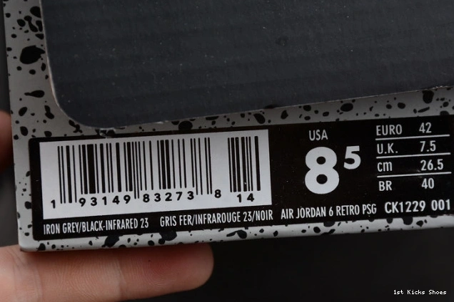air infrared 6 ck1229- psg WellDesigned iron grey jordan 1201 1217